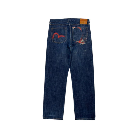 Evisu Jeans Blue Red Seagull